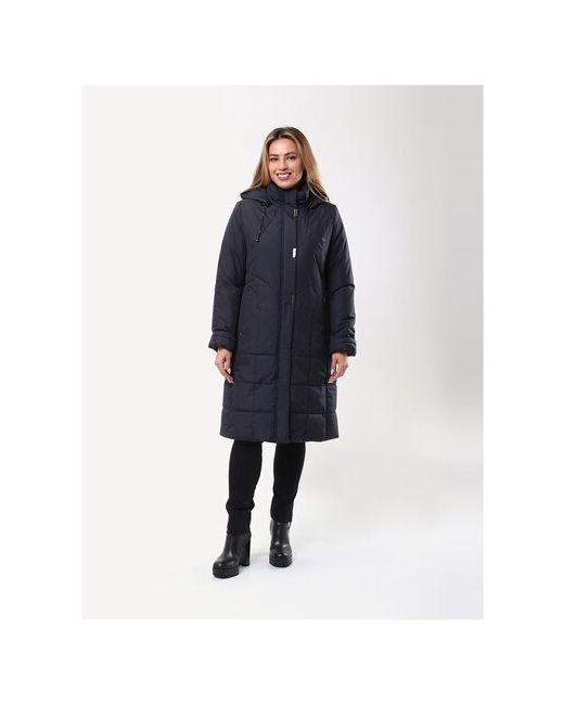 Maritta Куртка Arina демисезон/зима удлиненная силуэт прямой капюшон карманы размер 42