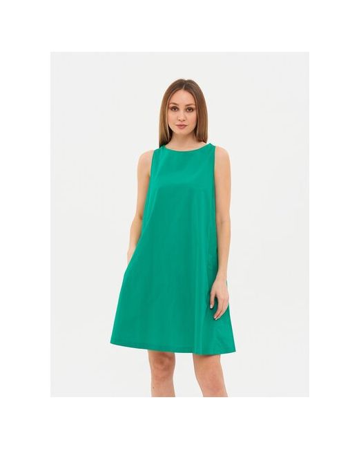 United Colors Of Benetton Платье повседневное свободный силуэт мини размер L зеленый