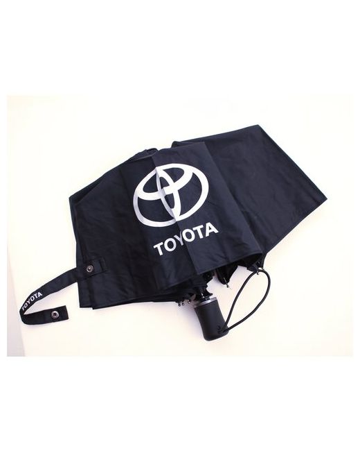 Toyota Зонт автомат 3 сложения купол 100 см. 9 спиц система антиветер чехол в комплекте