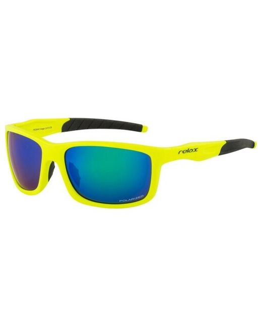 Relax Солнцезащитные очки прямоугольные оправа спортивные поляризационные зеленый