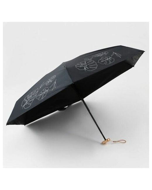 Mva Мини-зонт механика 2 сложения 6 спиц для черный