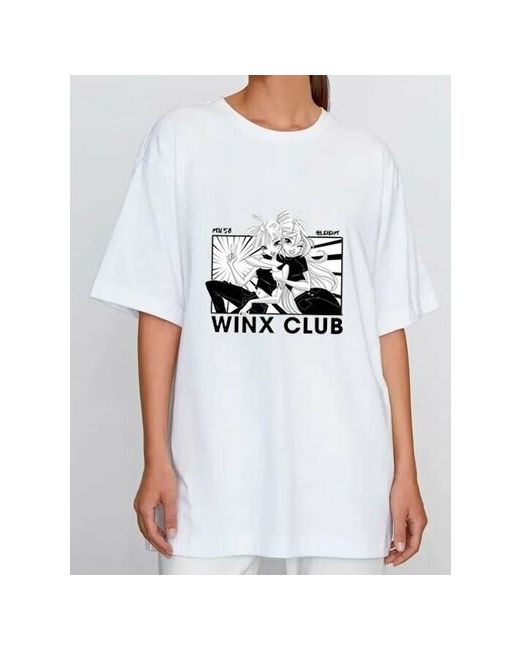Winc Club Футболка оверсайз хлопок трикотаж размер M