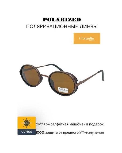 Marx Солнцезащитные очки круглые поляризационные с защитой от УФ для