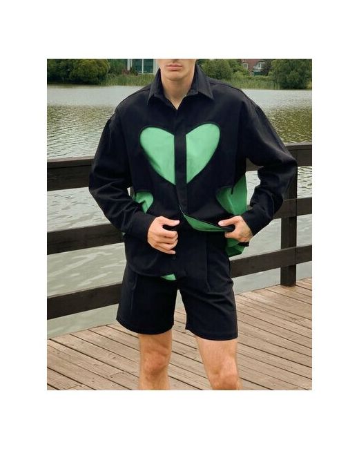 Chernim Cherno Рубашка размер OneSize зеленый черный