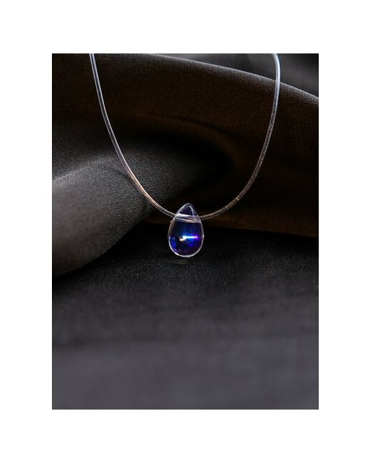 Reniva Чокер-невидимка колье ожерелье на прозрачной леске с подвеской капля