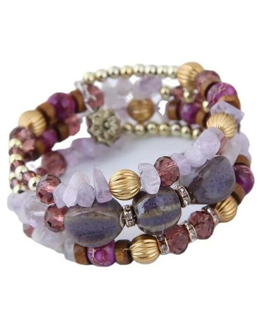 Elvidofleria Браслет с пурпурными камнями браслет на руку из натуральных камней