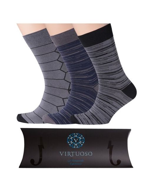 Virtuoso носки 3 пары фантазийные размер 25 38-40 мультиколор