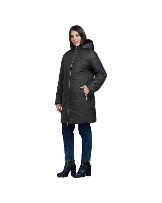 Mfin Куртка зимняя силуэт прямой подкладка капюшон размер 4050RU черный