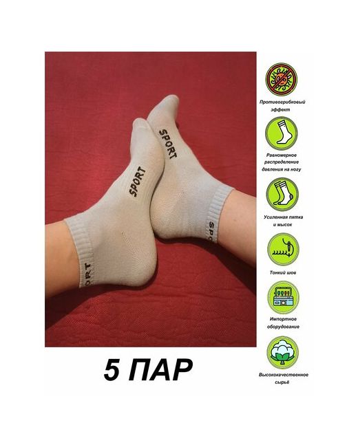 Караван носки средние антибактериальные свойства 5 пар размер 37/38