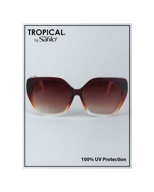 Tropical Солнцезащитные очки бабочка оправа с защитой от УФ градиентные для