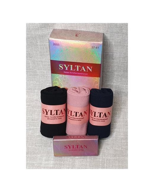 syltan носки средние антибактериальные свойства ароматизированные размер 37-41 черный розовый