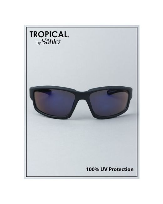 Tropical Солнцезащитные очки прямоугольные оправа спортивные с защитой от УФ поляризационные зеркальные для черный