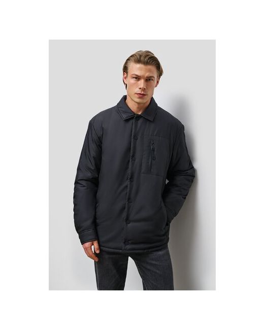 Baon Куртка-рубашка демисезон/лето силуэт прямой утепленная дополнительная вентиляция манжеты быстросохнущая водонепроницаемая карманы размер 52 черный