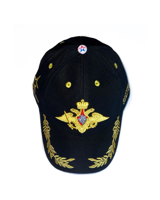 Лигазвёзд Бейсболка шестиклинка Золотой герб Российской Армии размер 56-62