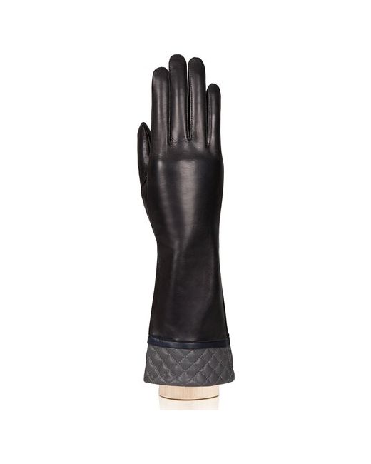 Eleganzza Перчатки зимние натуральная кожа подкладка размер 6.5 черный