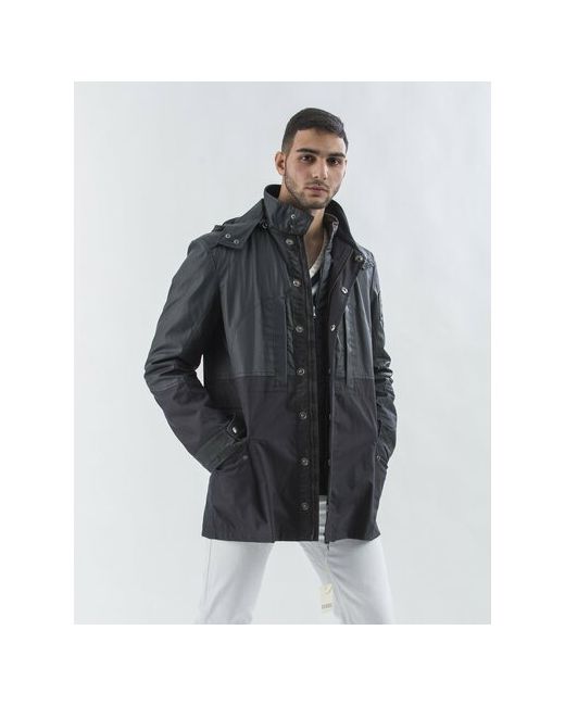 Gf Ferre' Куртка-рубашка демисезонная силуэт прямой капюшон карманы водонепроницаемая внутренний карман съемная подкладка съемный ветрозащитная герметичные швы утепленная размер 56