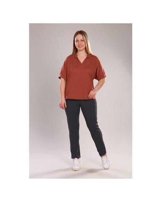 IvCapriz Костюм футболка и брюки повседневный стиль прямой силуэт трикотажный карманы размер 46 мультиколор