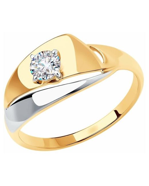 Diamant Кольцо красное золото 585 проба фианит размер 16