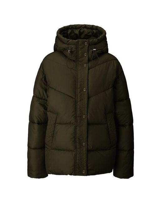 s.Oliver Куртка демисезон/зима укороченная оверсайз несъемный капюшон карманы размер XS зеленый