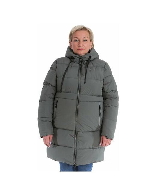 M&P Куртка зимняя средней длины силуэт свободный водонепроницаемая размер 52