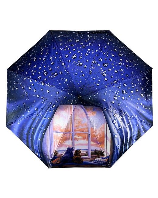 Diniya Смарт-зонт автомат 4 сложения купол 95 см. 8 спиц чехол в комплекте для
