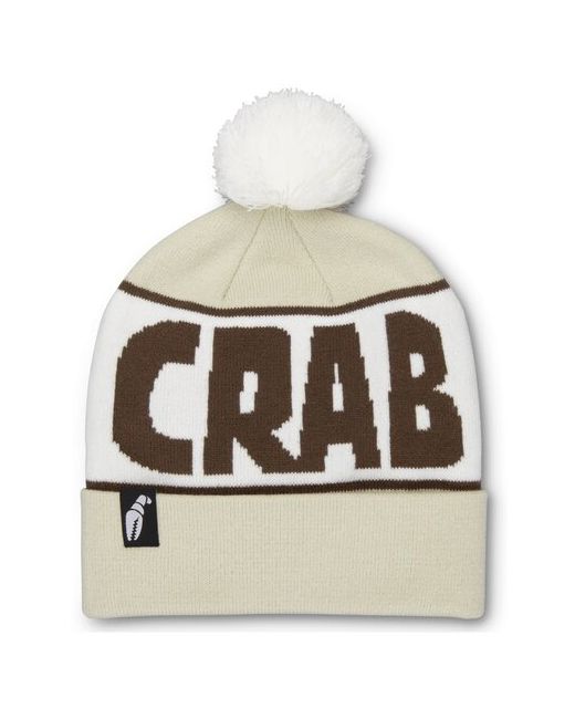 Crab Grab Шапка бини зимняя с помпоном вязаная размер one