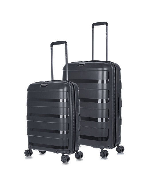 L'Case Комплект чемоданов Monaco 2 шт. водонепроницаемый 82 л размер M черный