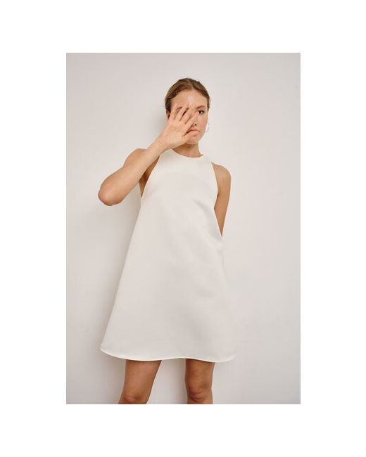 Charmstore Платье атлас вечернее трапециевидный силуэт мини размер XS
