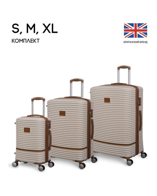 IT Luggage Комплект чемоданов опорные ножки на боковой стенке рифленая поверхность увеличение объема 159 л размер L