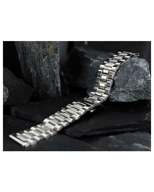 Axiver Браслет нержавеющая сталь застежка клипса-бабочка размер серебряный