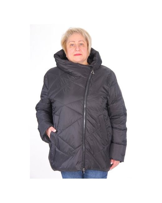 Modtex Куртка демисезонная удлиненная силуэт свободный капюшон карманы утепленная размер черный