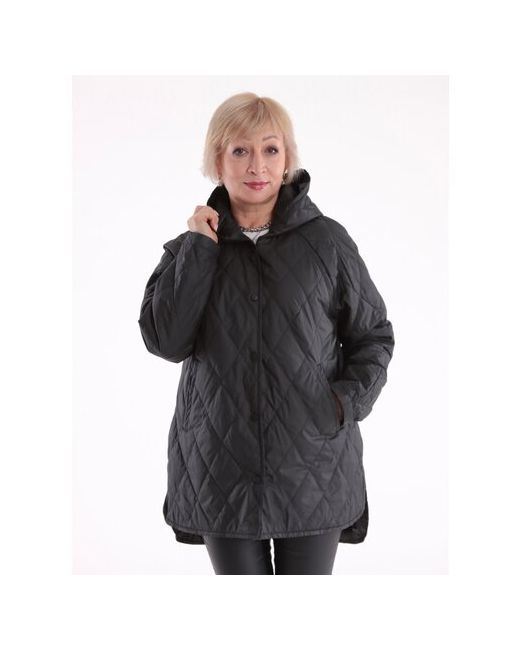 Modtex Куртка демисезон/лето средней длины силуэт свободный карманы размер 58 черный