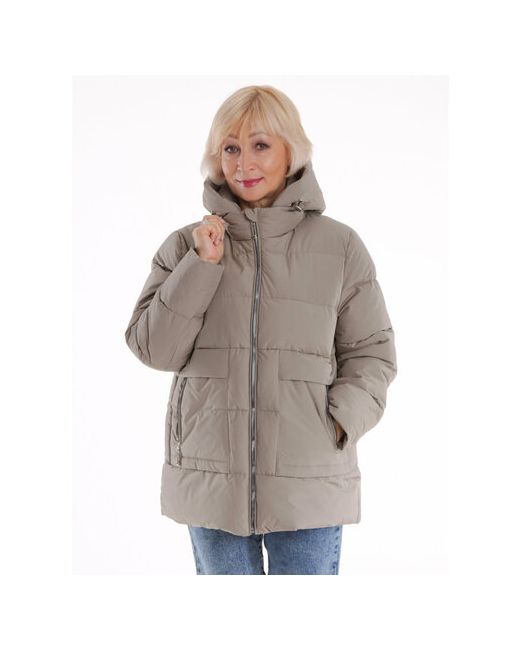 Modtex Куртка демисезон/зима средней длины силуэт свободный карманы размер 54