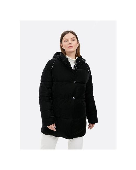 Maritta Куртка демисезон/зима укороченная силуэт прямой стеганая капюшон карманы подкладка размер 44