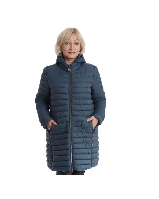 Belle Куртка зимняя удлиненная силуэт свободный ветрозащитная размер 52