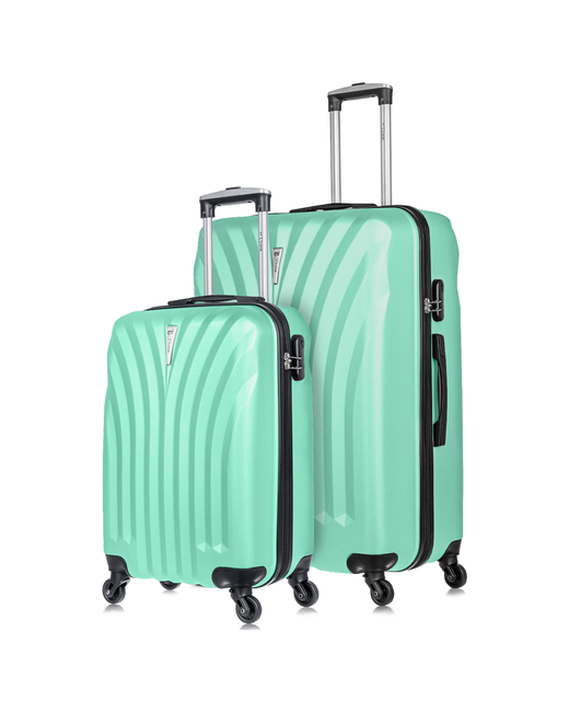 L'Case Комплект чемоданов Phuket 2 шт. 133 л размер S/L зеленый