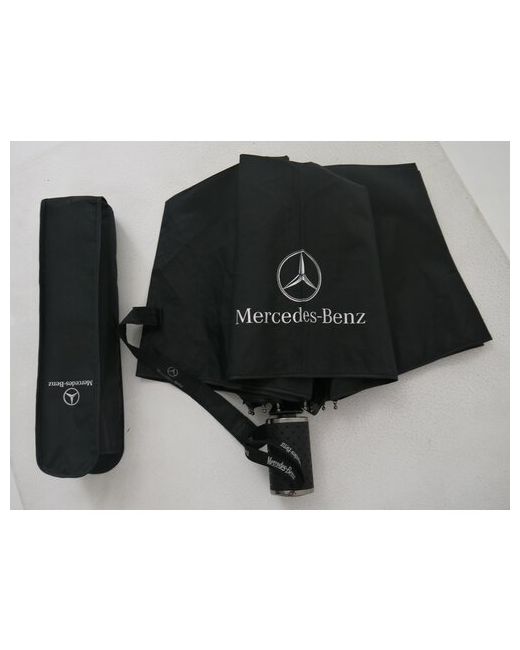 Mercedes Benz Зонт автомат 3 сложения купол 100 см. 9 спиц система антиветер чехол в комплекте