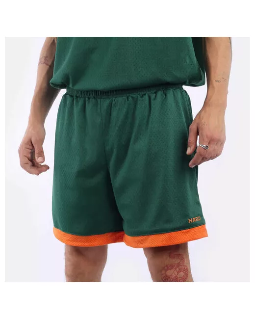 Hard Шорты Баскетбольные шорты размер XL зеленый оранжевый