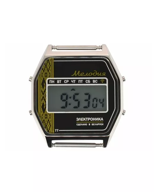 Электроника Наручные часы Часы 77А 0200700 нерж. сталь с браслетом черный серебряный