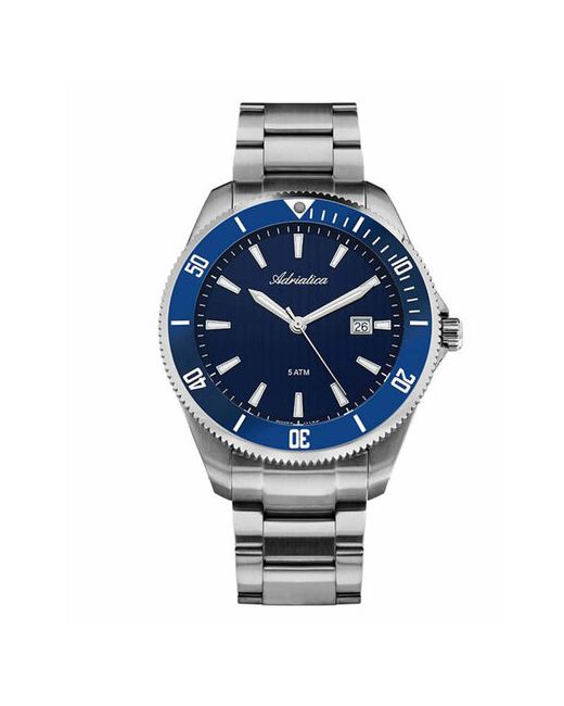Adriatica Наручные часы Швейцарские A1139.5115Q с гарантией серебряный синий
