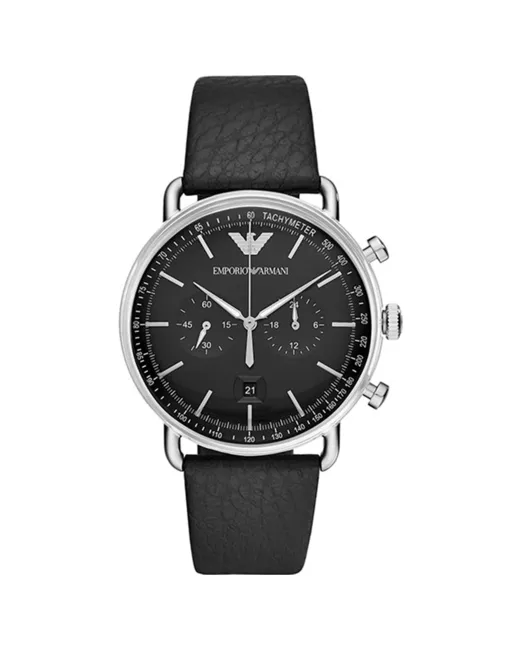 Emporio Armani Наручные часы наручные черные кварцевые оригинальные серебряный черный