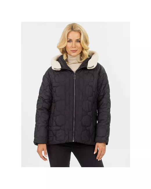 City Classic Куртка демисезон/зима средней длины силуэт прямой внутренний карман капюшон карманы ветрозащитная размер 56