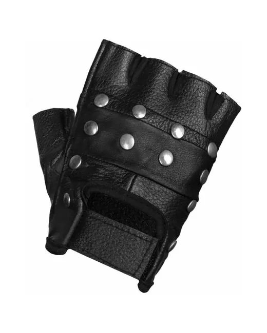 RockMerch Перчатки кожаные без пальцев ПК018 р-р 8
