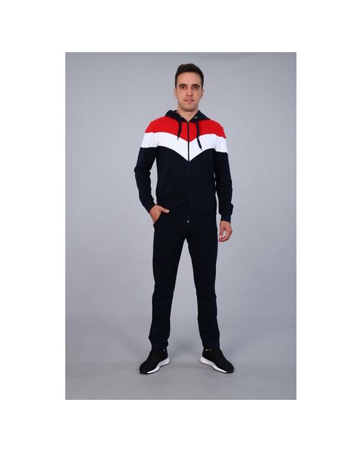 IvCapriz Костюм олимпийка и брюки свободный силуэт капюшон карманы размер 58 мультиколор
