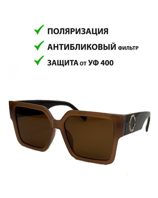 Ecosky Солнцезащитные очки прямоугольные оправа поляризационные с защитой от УФ градиентные для