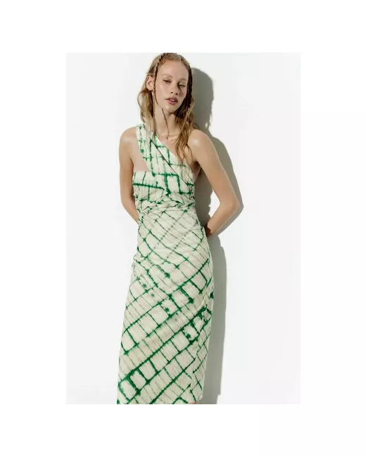 Zara Платье хлопок миди размер XS экрю
