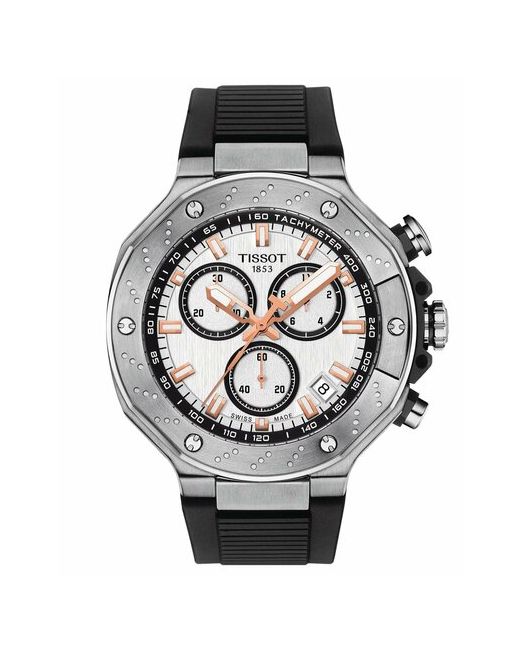 Tissot Наручные часы швейцарские часы-хронограф T-Race Chronograph T141.417.17.011.00 с гарантией золотой черный