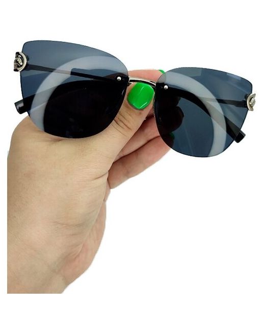 Ecosky Солнцезащитные очки прямоугольные оправа пластик с защитой от УФ градиентные для черный