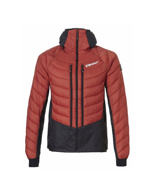 Rehall Куртка для сноубординга средней длины силуэт полуприлегающий карманы вентиляция несъемный капюшон размер XL красный черный