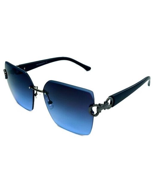 Ecosky Солнцезащитные очки прямоугольные оправа пластик с защитой от УФ градиентные для синий
